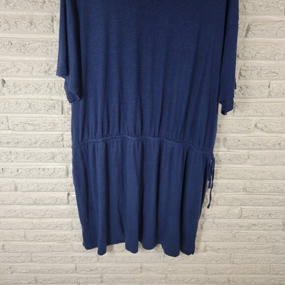 Old Navy Swimwear Womens Swim Coverup  Navy Blue 3X Plus Linen Polyester BLU35E - Picture 5 of 12
